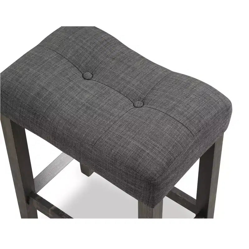 Ensemble de salle à manger 3 pièces en bois hauteur comptoir Roundhill Furniture Sora, gris