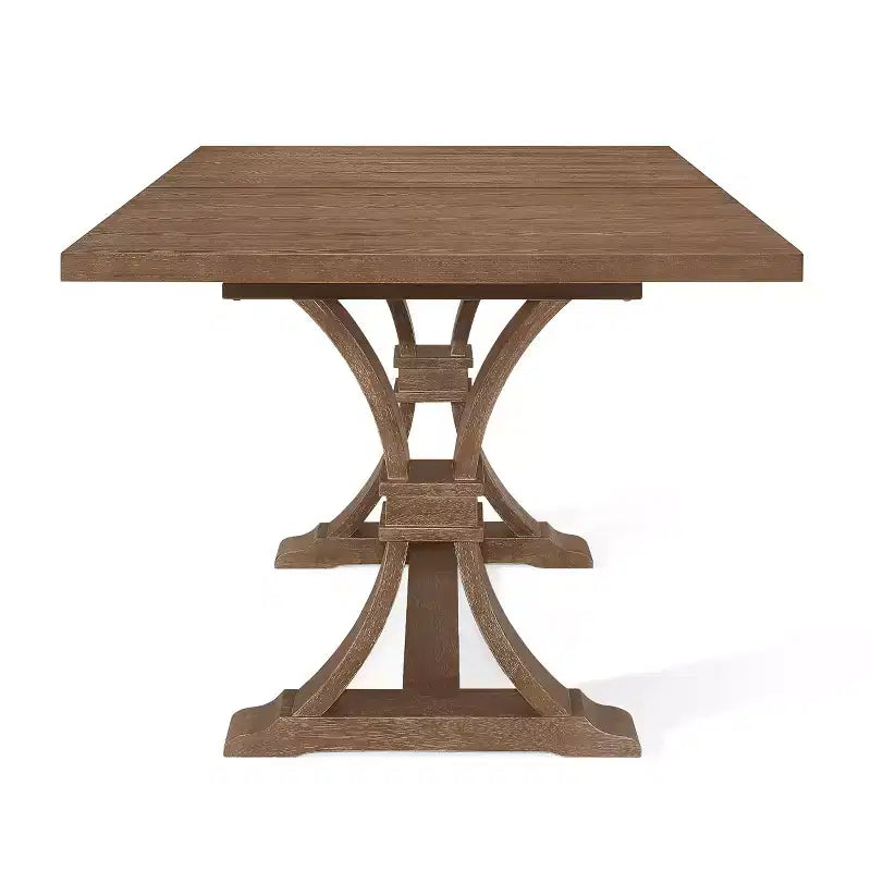 Christopher Knight Home Derring Ensemble de salle à manger extensible 7 pièces en bois rembourré de style campagnard français