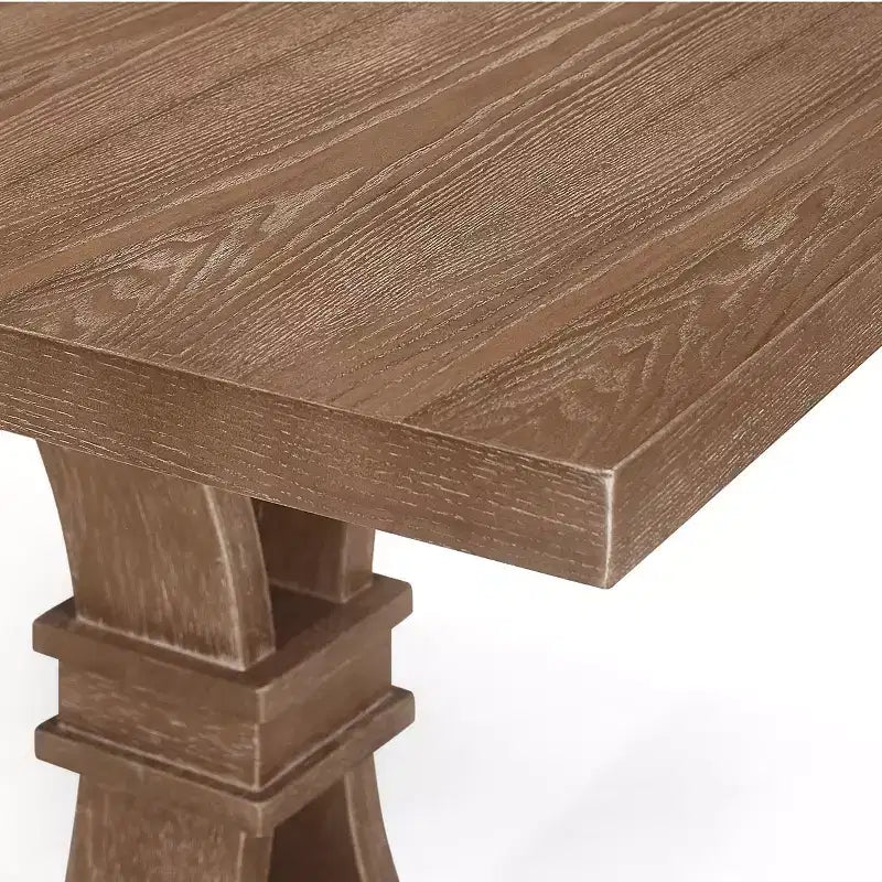 Christopher Knight Home Derring Ensemble de salle à manger extensible 7 pièces en bois rembourré de style campagnard français