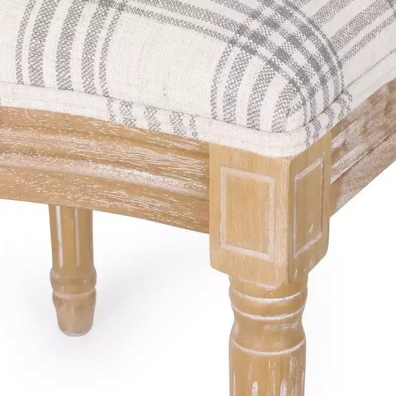 Christopher Knight Home Derring Ensemble de salle à manger extensible 7 pièces en bois rembourré de style campagnard français