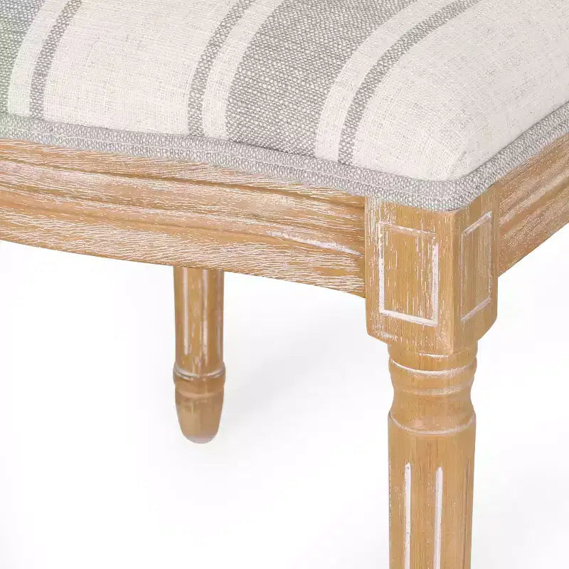 Christopher Knight Home Derring Ensemble de salle à manger extensible 7 pièces en bois rembourré de style campagnard français