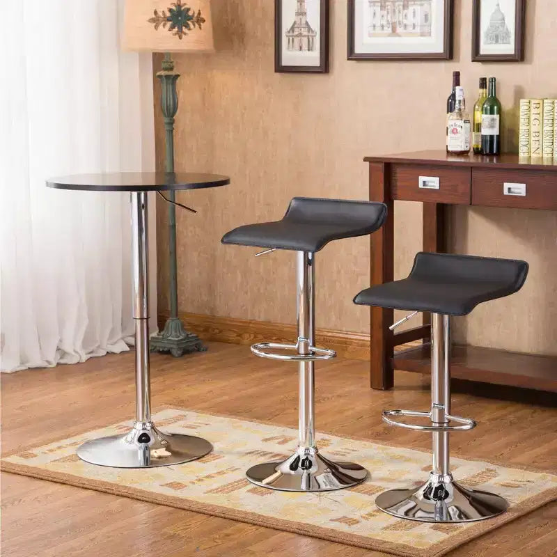 Ensemble de bar réglable 3 pièces Baxton noir Roundhill Furniture