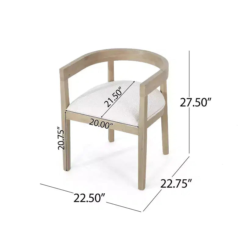 Ensemble de salle à manger 5 pièces en tissu et bois Hudson Christopher Knight Home, clair