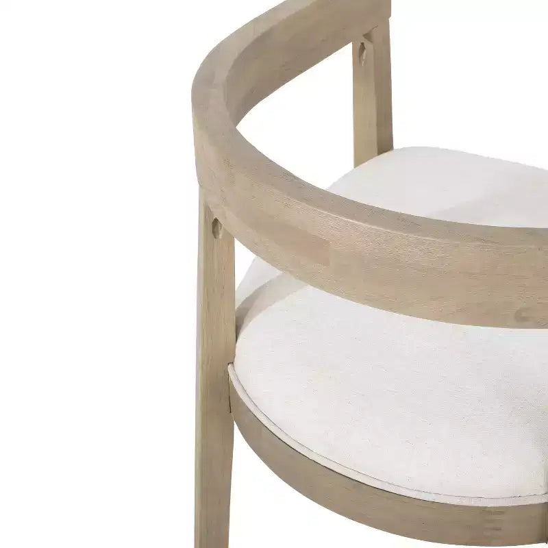 Ensemble de salle à manger 5 pièces en tissu et bois Hudson Christopher Knight Home, clair