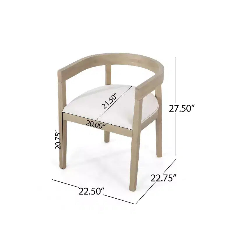 Ensemble de salle à manger 5 pièces en tissu et bois Hudson Christopher Knight Home, clair