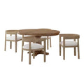 Christopher Knight Home 5pc Hudson Fabric and Wood Dining Set Light