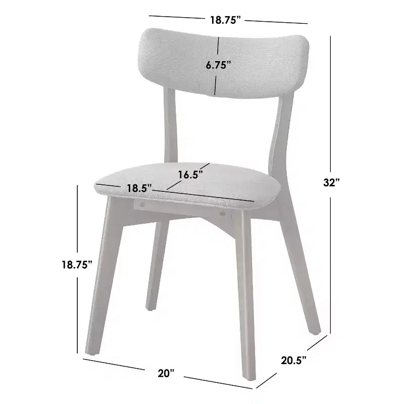 Ensemble repas Lifestorey Cari 7 pièces de style Mid-Century Modern