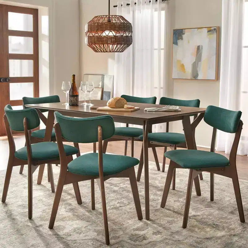 Ensemble repas Lifestorey Cari 7 pièces de style Mid-Century Modern