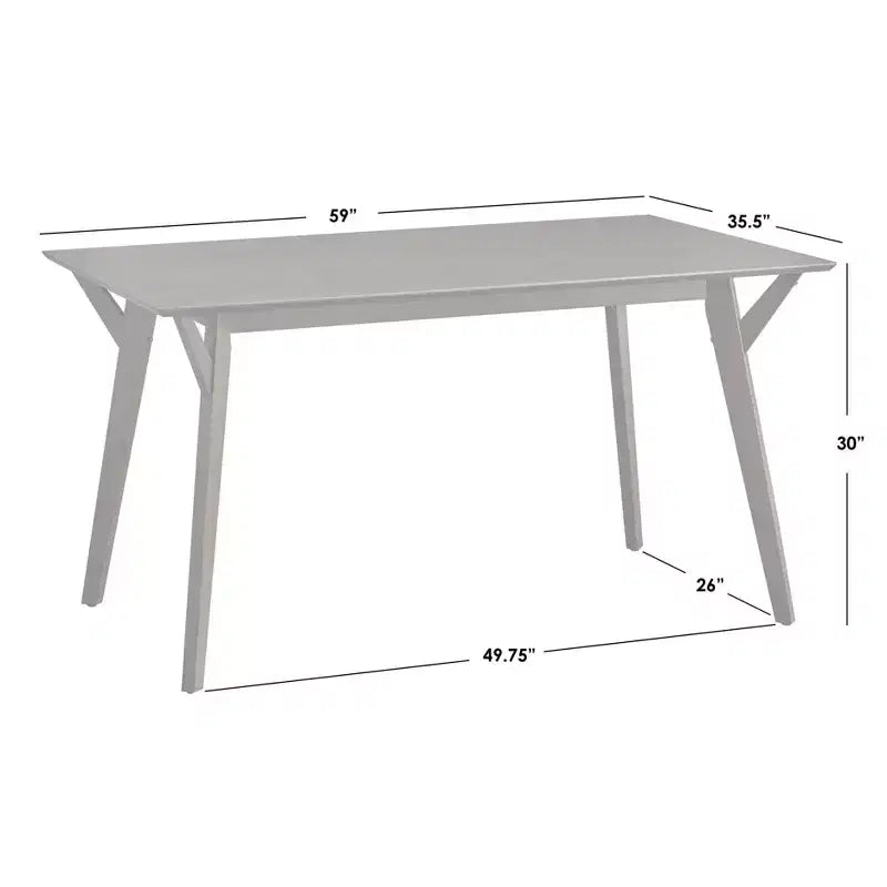 Ensemble repas Lifestorey Cari 7 pièces de style Mid-Century Modern