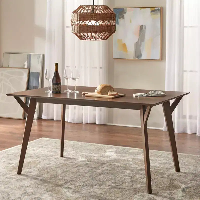 Ensemble repas Lifestorey Cari 7 pièces de style Mid-Century Modern