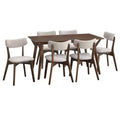 Lifestorey Cari 7Pc Mid Century Modern Dining Set